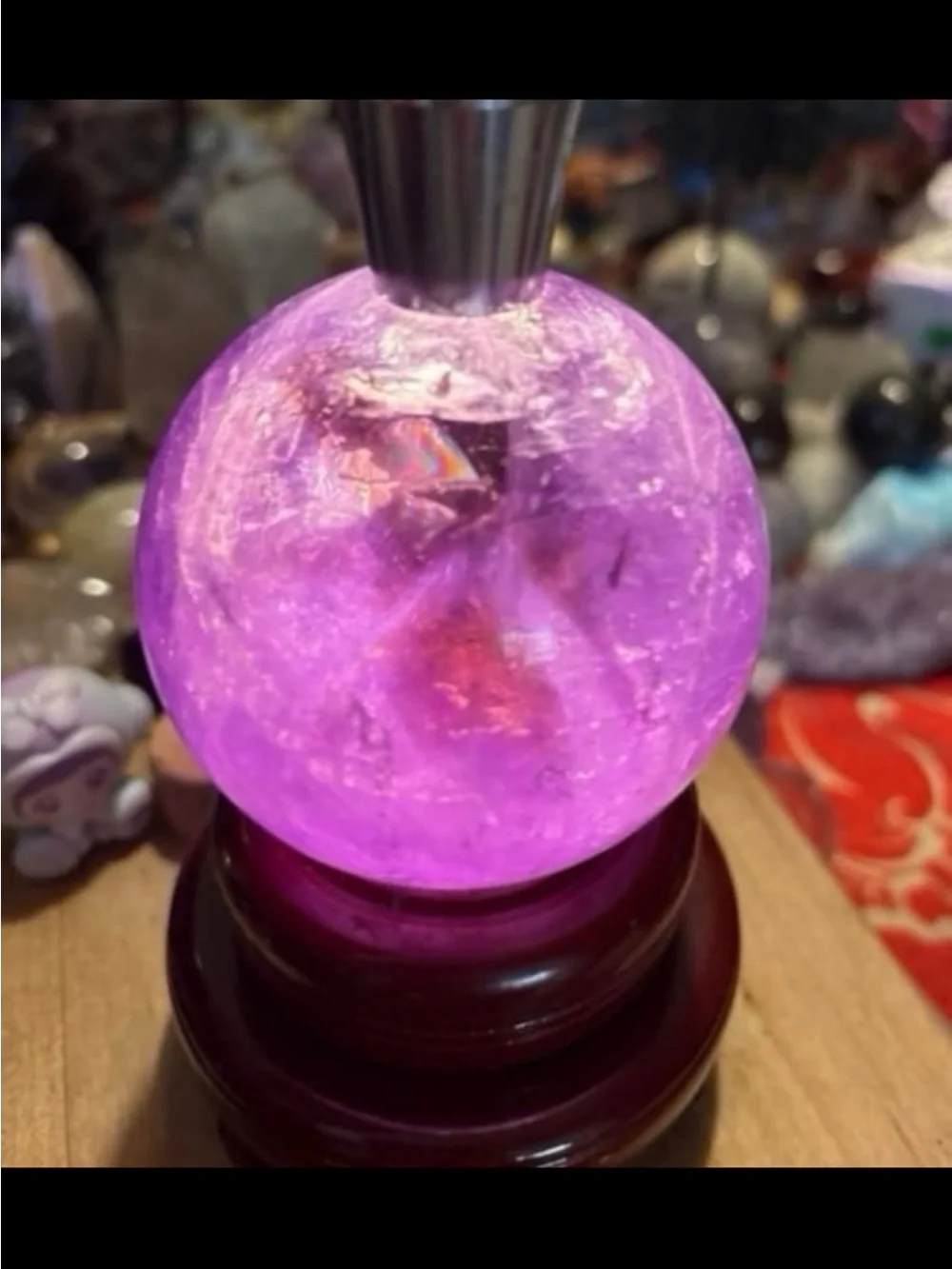Amethyst Crystal Sphere - Purple Home Accent